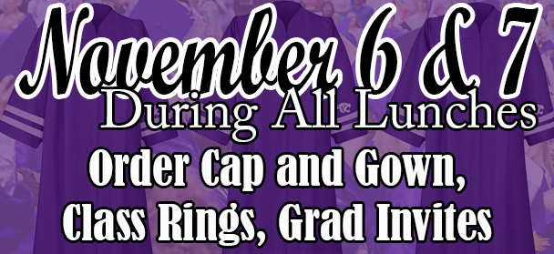  senior cap and gown on-campus order dates sheduled